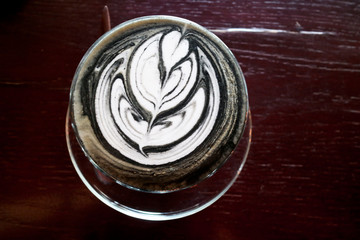 Charcoal Latte with Beautiful Latte Art