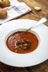 Goulash soup with beef