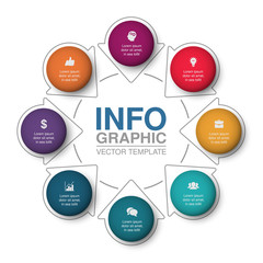 Vector infographic template for diagram, graph, presentation, chart, business concept with 8 options.