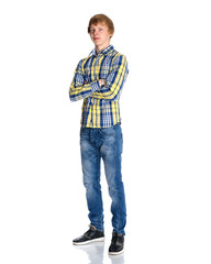 Fototapeta premium A young red-haired guy