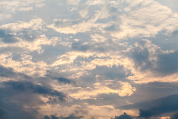 Fototapeta premium colorful dramatic sky with cloud at sunset.