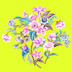 Vintage floral illustration collection