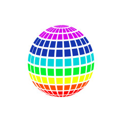 Rainbow globe, planet