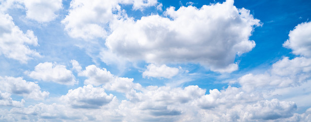 Naklejka na ściany i meble blue sky with tiny clouds. panorama concept