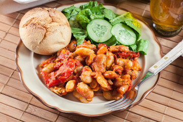 Baked giant beans with tomato sauce