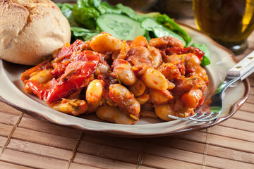 Baked giant beans with tomato sauce