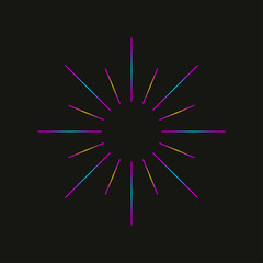  neon colorful isolated rays