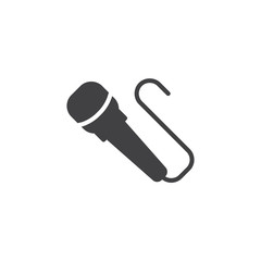 Microphone vector icon. filled flat sign for mobile concept and web design. Karaoke Mic simple solid icon. Symbol, logo illustration. Pixel perfect vector graphics