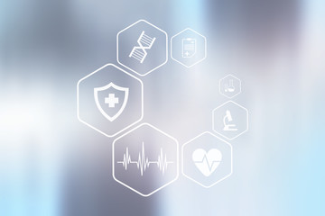Fototapeta premium Medical concept. Health protection. Modern technology in medicine.
