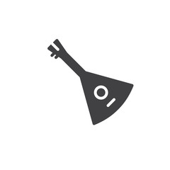 Russian Balalaika vector icon. filled flat sign for mobile concept and web design. Musical instrument simple solid icon. Symbol, logo illustration. Pixel perfect vector graphics