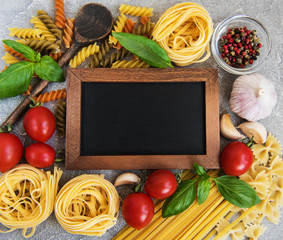 Fototapeta na wymiar Italian food ingredients