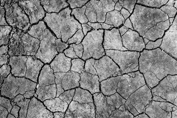 black and white texture of clay ground