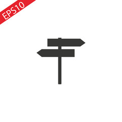 signpost vector icon, flat design best vector icon