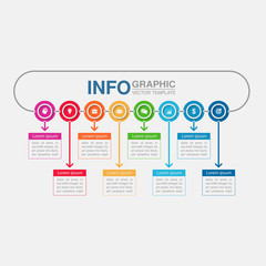 Vector infographic template for diagram, graph, presentation, chart, business concept with 8 options.