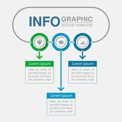 Fototapeta na wymiar Vector infographic template for diagram, graph, presentation, chart, business concept with 3 options.