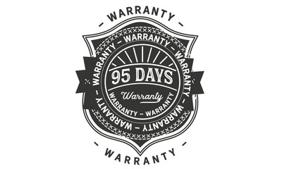 Obraz premium 95 days warranty icon vintage rubber stamp guarantee