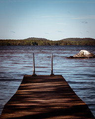 Obraz premium Dock at calm lake
