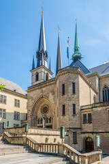 Obraz premium View at the Cathedral of Notre Dame, Luxembourg City