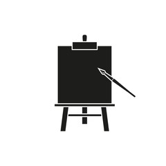 Easel art black icons