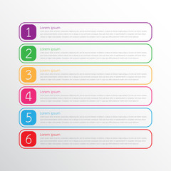 Vector infographic templates used for detailed reports. All 6 topics.