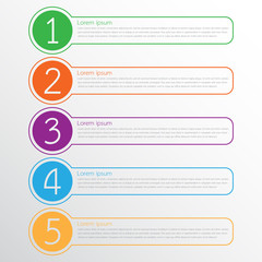 Vector infographic templates used for detailed reports. All 5 topics.