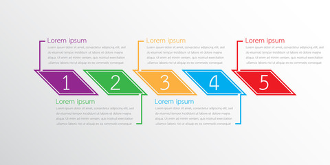 Vector infographic templates used for detailed reports. All 5 topics.