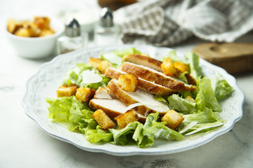 Grilled chicken Caesar salad