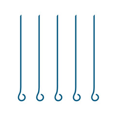 Skewers set icon
