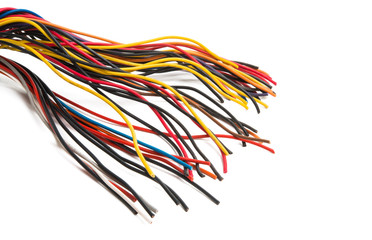 colored wire isolated