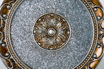 Antique blank victorian style disk on table