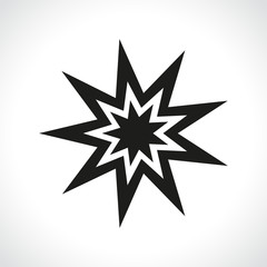 black explosion on white background