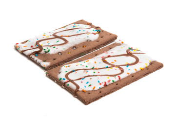 biscuits with jam with icing isolated