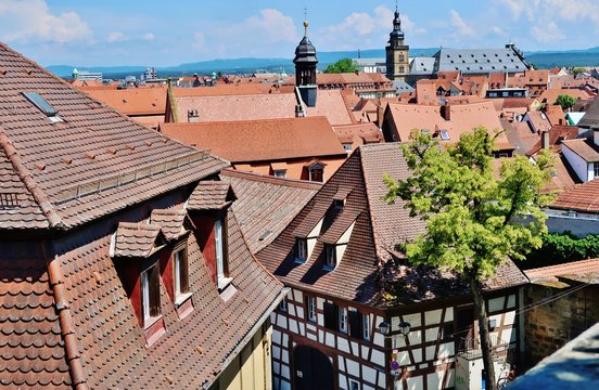 Bamberg, D&auml;cher der Altstadt