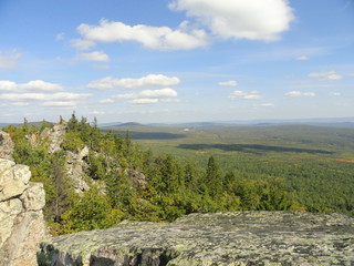 Landscape: early autumn in the mountains