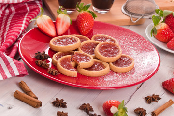 Strawberry tartlets.
