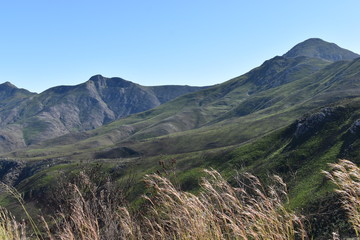  Panorama road with beautiful high mountains from Cape Town to Oudtshoorn, South Africa