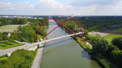 Drohne Nordsternpark Brücke am Amphitheater