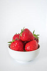 A handful of fresh strawberries