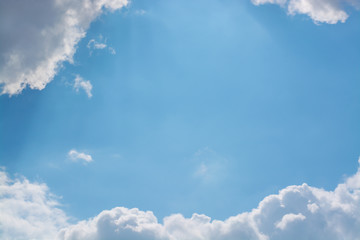 Background of the sky of light blue color