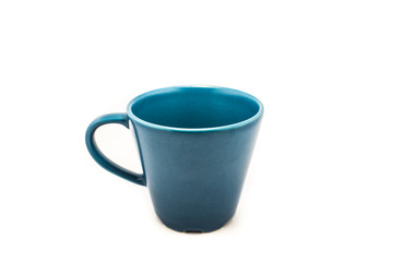 blue cup isolated on white background