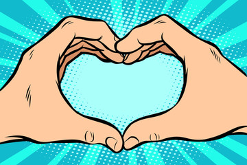 Obraz premium gesture with hands heart