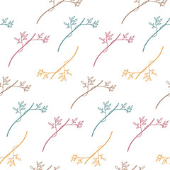 Seamless pattern with cute florals