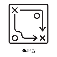 Strategy icon vector sign and symbol isolated on white background, Strategy logo concept