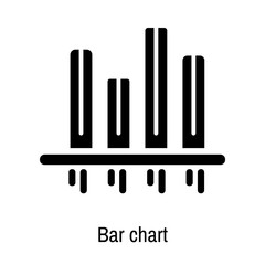 Bar chart icon vector sign and symbol isolated on white background, Bar chart logo concept