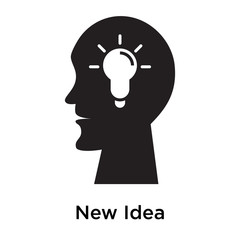 New Idea icon vector sign and symbol isolated on white background, New Idea logo concept