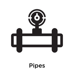 Pipes icon vector sign and symbol isolated on white background, Pipes logo concept
