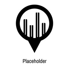 Placeholder icon vector sign and symbol isolated on white background, Placeholder logo concept