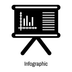 Infographic icon vector sign and symbol isolated on white background, Infographic logo concept