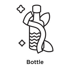 Bottle icon vector sign and symbol isolated on white background, Bottle logo concept