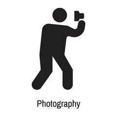 Photography icon vector sign and symbol isolated on white background, Photography logo concept
